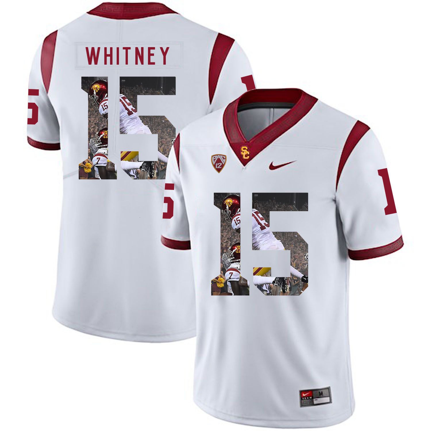 Men USC Trojans #15 Whitney White Fashion Edition Customized NCAA Jerseys